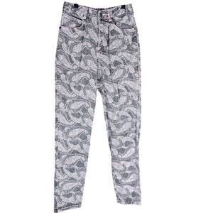 UNION BAY sz 7 jrs black pink paisley 100% cotton jeans Hong Kong
